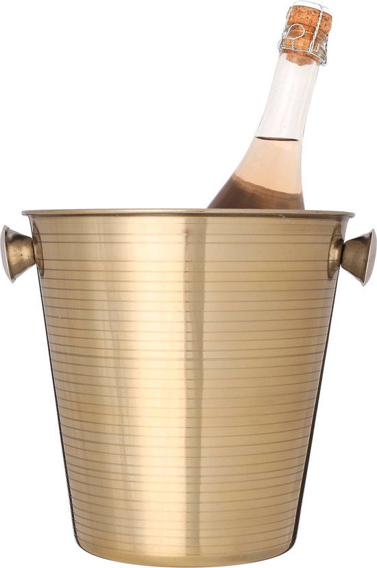 Home & Styling Champagne/Wijnkoeler RVS shiny - Ø22cm - Goud