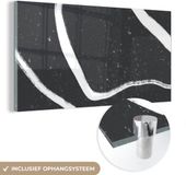 MuchoWow® Glass Painting 80x40 cm - Acrylic Glass Painting - Line - Minimalism - Design - Photo on Glass - Paintings