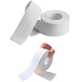 Set van 2 waterdichte afdichtingsbanden, 3,5 m x 5 cm, siliconen, wit, schimmelbestendig, voor keuken en badkamer, isolatie voor douche en raam, duurzame bescherming tegen water en vocht