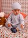 Vertbaudet Babyset met tricot overal en bijpassende muts met oortjes