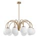 Opviq Elegant gouden kroonluchter, metalen behuizing, 75 cm diameter, 60-80 cm hoogte, 10 x E27-fitting, IP20