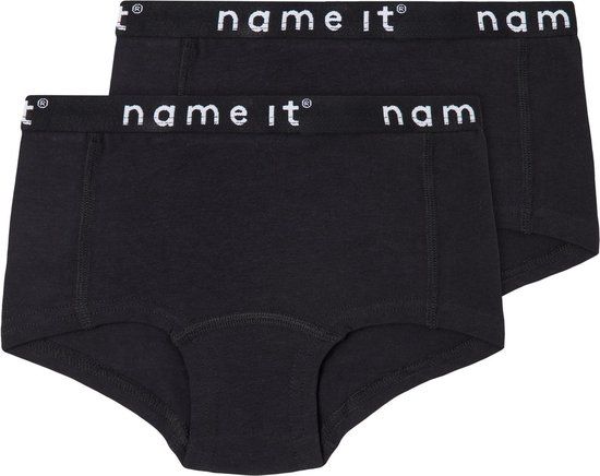 NAME IT NKFHIPSTER 2P NOOS Meisjes Onderbroek - Maat 116 - Zwart