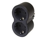 Legrand 694517 Contactdooscombinatie 2x2P+A schuko front zwart