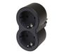 Legrand 694517 Contactdooscombinatie 2x2P+A schuko front zwart