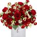 Fleurs artificielles bouquet avec pivoines, idéal pour la décoration, pour un aspect authentique