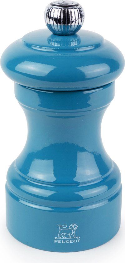 Peugeot Bistro Pepermolen 10 cm - Oceaanblauw - RVS Maalschijven - Handmatig