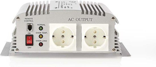 Nedis Omvormer Gemodificeerde Sinusgolf 1000W - 24V - Zilver