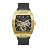 Guess GW0202G1 Herenhorloge Chronograaf Double Square Zwart/Goudkleurig Staal
