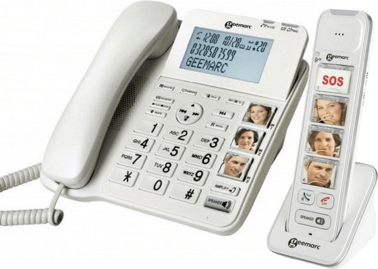 Geemarc Senioren combi telefoon met antwoordapparaat en fototoetsen DECT295-1