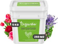 Organifer Algenkalk Poeder – Zuiver Lithothamnium Calcareum (5 kg voor 250 m2)