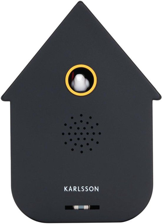 Karlsson Ornament Sound Box Modern Cuckoo - Zwart - 12x7.5x11.5cm