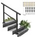 VEVOR Garde-corps en aluminium, Garde-corps en aluminium noir, Support de garde-corps (L x H) 121,9 x 90,2 cm, Kit de garde-corps en alliage d'aluminium utilisé pour les jardins extérieurs, les immeubles résidentiels, les entreprises, les hôtels