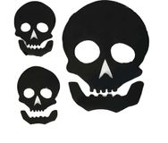 Merkloos Horror raamstickers doodskoppen 20 x 20 cm - Halloween feest decoratie