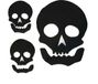 Merkloos Horror raamstickers doodskoppen 20 x 20 cm - Halloween feest decoratie
