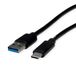 ROLINE RM USB 3.2 Gen 2 kabel, USB A-C, ST/ST, zwart, 3 m
