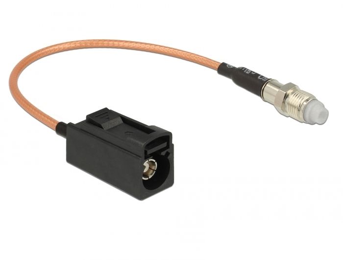 DeLOCK 89680 - Kabel - 0,2 m - Bruin, Zwart