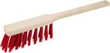 Buemag Houten stoffer/handveger met flexibele elaston haren rood voor buiten