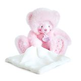 Doudou et Compagnie DC3551 TROP MIMI - roze beerjongen met zakdoek, roze
