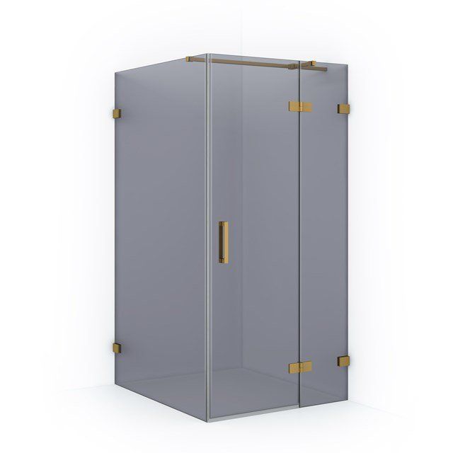 Maxaro Douchecabine Diamond 120x100cm 8mm Rookglas Goud