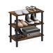 Furinno Turn-N-Tube 66cm 3-Tier Vrijstaande Schoenenrek Opbergorganizer, Amber Pine/Zwart