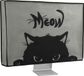 kwmobile Kat Meow design beschermhoes monitor geschikt voor 20-22" Monitor - Computerscherm cover - PC scherm hoes in grijs / zwart