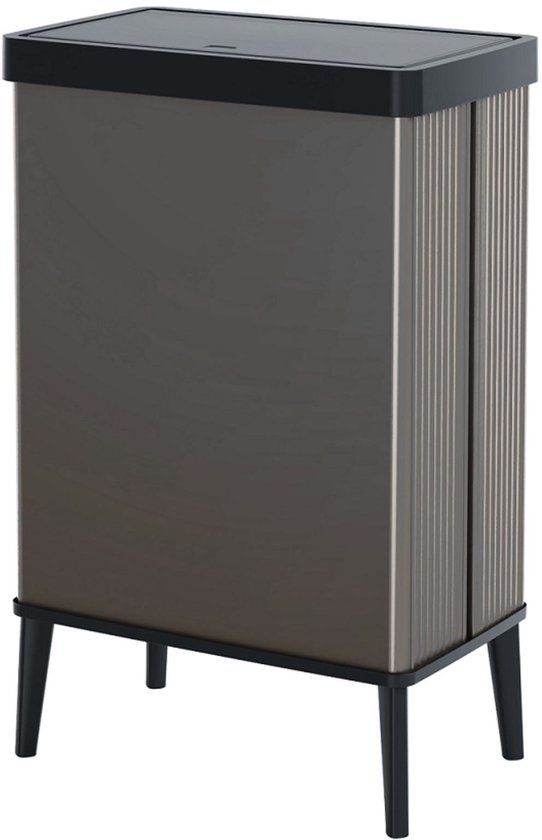 Curver Verto High Prullenbak 54L Push Pearl Gray