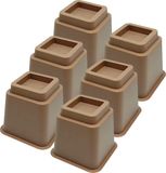 JustValue Meubelverhoger set - Bruin - 6 stuks