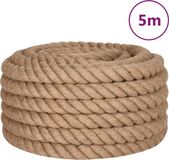 vidaXL Jute Touw - 5 m lang - 40 mm dik