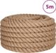 vidaXL Jute Touw - 5 m lang - 40 mm dik