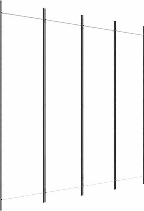 Scheidingswand, vidaXL Kamerscherm - 4 panelen - 200x200 cm - Stof - Wit