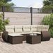 Maison Exclusive - Ensemble de jardin, 7 pièces, avec coussins, marron, en polyrotin