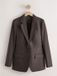 Next - Dames - Modieus gesneden blazer met wol en met enkele knopenrij - Bruin