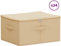 vidaXL Opbergbox, 24 stuks, vliesmateriaal, 50 x 30 x 25 cm, 37,5 liter