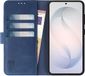 Rosso Element Geschikt voor Samsung Galaxy S26 Plus | Wallet Book Case | Portemonnee Hoesje | 3 Pasjes | Magneetsluiting | Stand Functie | Blauw