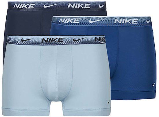 Nike Trunk 3Pk Boxershorts - Blauw - Heren - Maat S