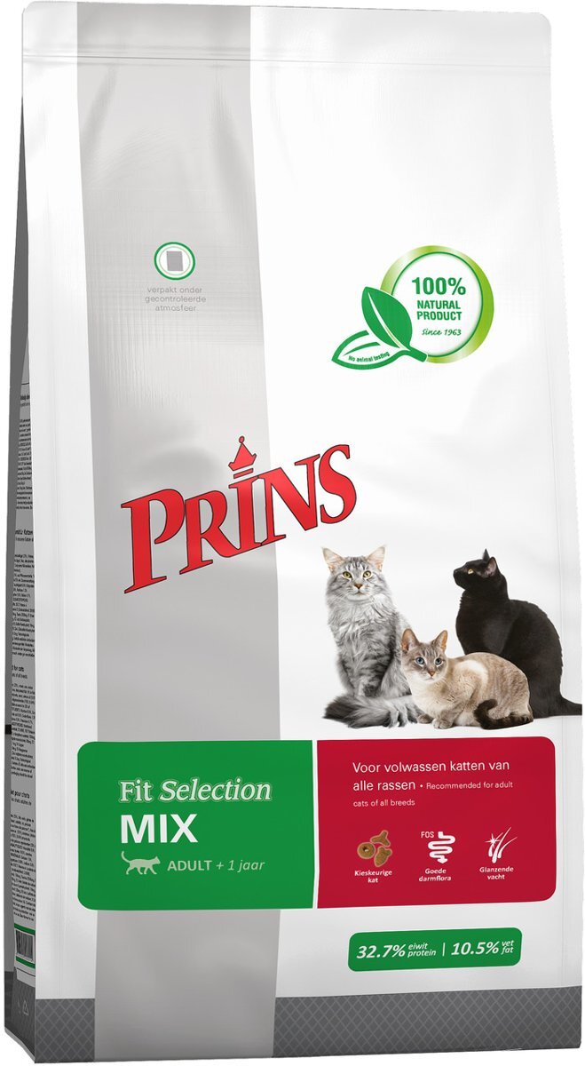 Prins Kattenvoeding Mix - Gevogelte - Kattenvoer - 10 kg