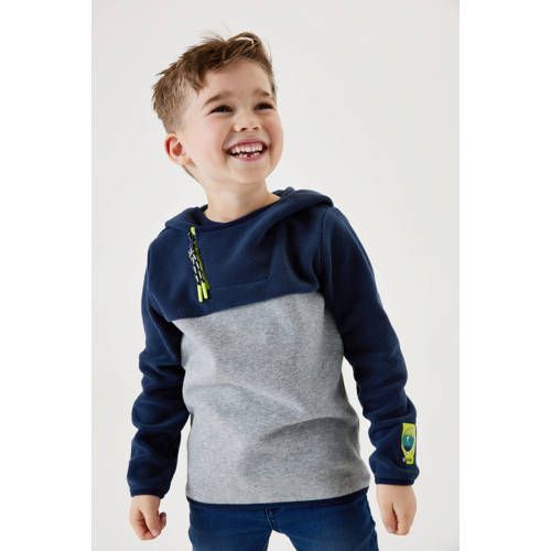 Garcia hoodie donkerblauw/grijs