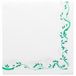 Garcia de Pou 2 x 50 servetten 40x40cm "Double Point" Wit, motief Floralia