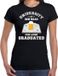 Bellatio Decorations Carnaval t-shirt zwart university of Den Haag voor dames - Haags geslaagd / afstudeer cadeau verkleed shirt L