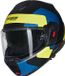Nolan N120-1 Omocromo 346 Zwart Blauw Geel Mat Systeemhelm