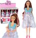 Lean Toys Zwangere moeder babypop met open buik blauwe jurk 30 cm