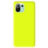 Xiaomi Siliconen matte hoesje compatibel met Xiaomi Mi 11 Lite - jaune fluo