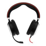 Jabra Evolve 80 UC Stereo Headset - Black - Wired - Bluetooth - Office/Call Center