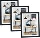 Zep Fotolijst - 3x stuks - zwart - kunststof - voor foto van 15 x 20 cm - staand / hangend