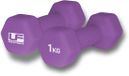 UFE Urban Fitness Hex Dumbbells - Neopreen Bedekt (Paar) Paars - 1kg