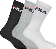 Fila Tennis Socks 3-Pack - 3 Paar Sportsokken - 39-42 - Grijs/Wit/Zwart