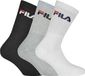 Fila Tennis Socks 3-Pack - 3 Paar Sportsokken - 39-42 - Grijs/Wit/Zwart