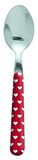 Excelsa Enjoy koffielepel met harten, roestvrij staal, rood, 15 x 2 x 1,5 cm