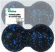 Vitolog Duoball - Dubbele EPP-bal - Body Massager - Ergonomisch - Zwart met Blauwe Stippen