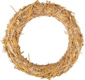 Rayher hobby materialen Rayher Decoratie krans van stro - 30 cm - Beige